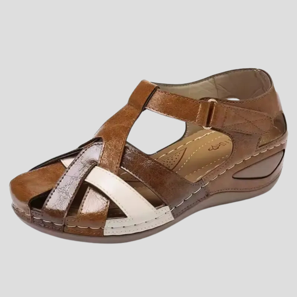 Damen Komfort-Sandale Leder Arch Support