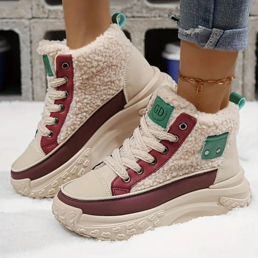 Damen Gefütterte Winterschuhe Norvielle Warm Schwarz - Norvielle