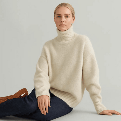 Norvielle Damen Kaschmir Rollkragenpullover