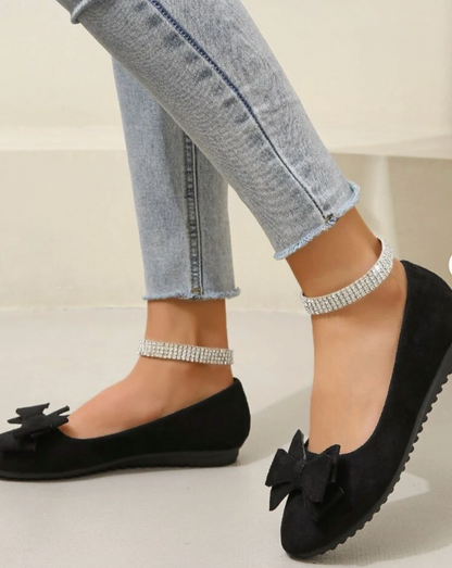Damen Orthopädische Flache Schuhe mit Fliege