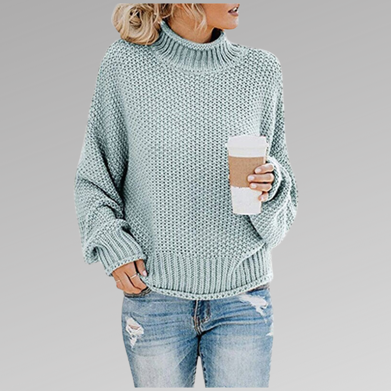 Damen Pullover Hochkragen Olivia