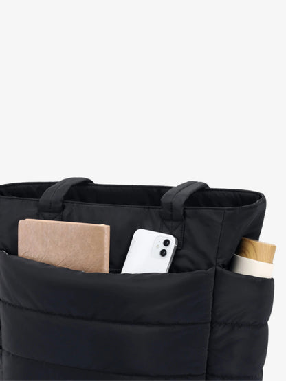 Gepolsterte Damenhandtasche Steppdesign Seitentaschen
