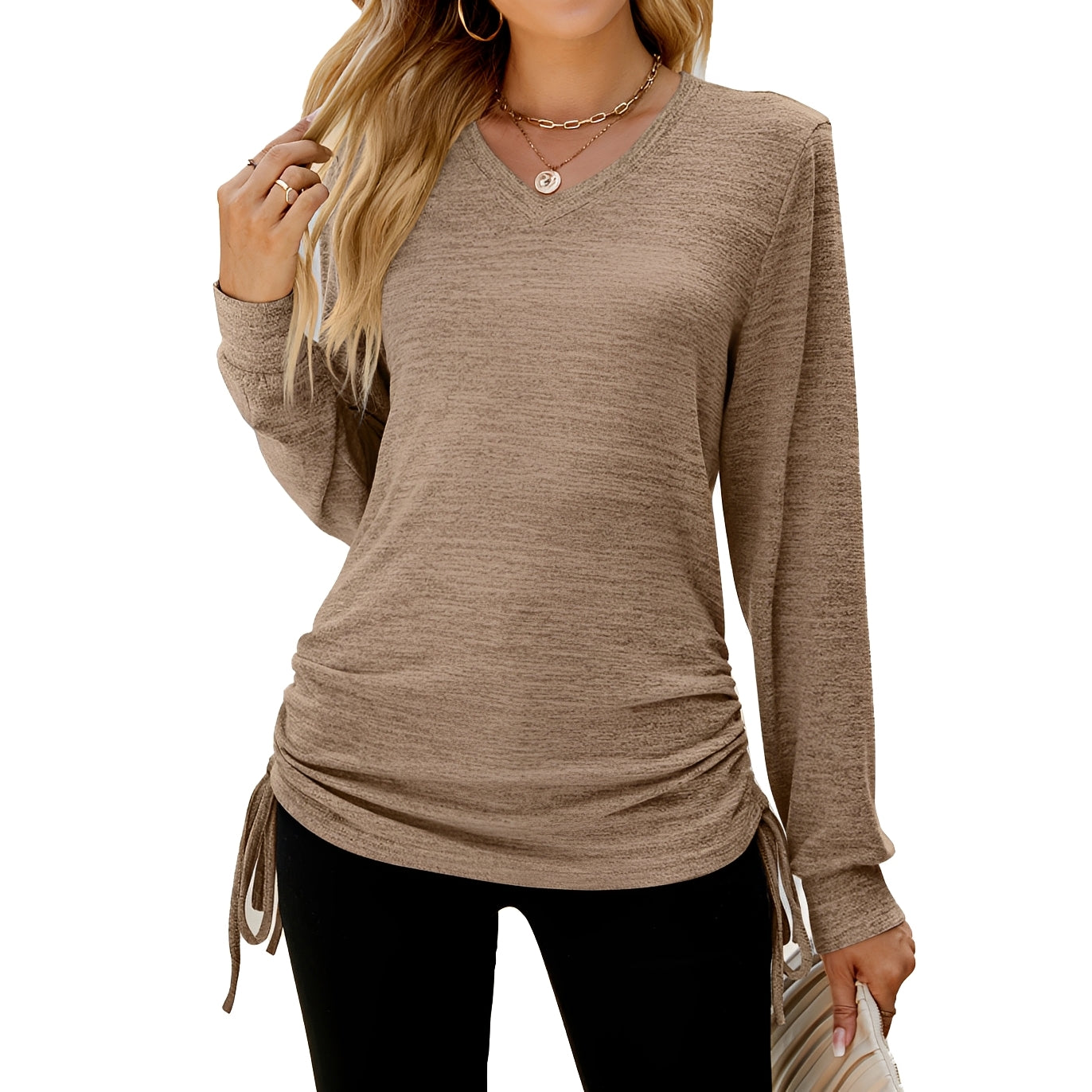 Damen V-Ausschnitt Elegantes Design