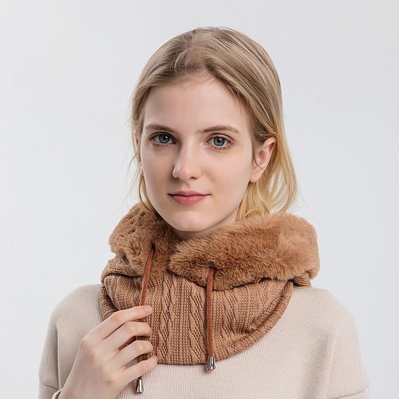 Kapuzenmütze Set Damen Warm Stilvoll