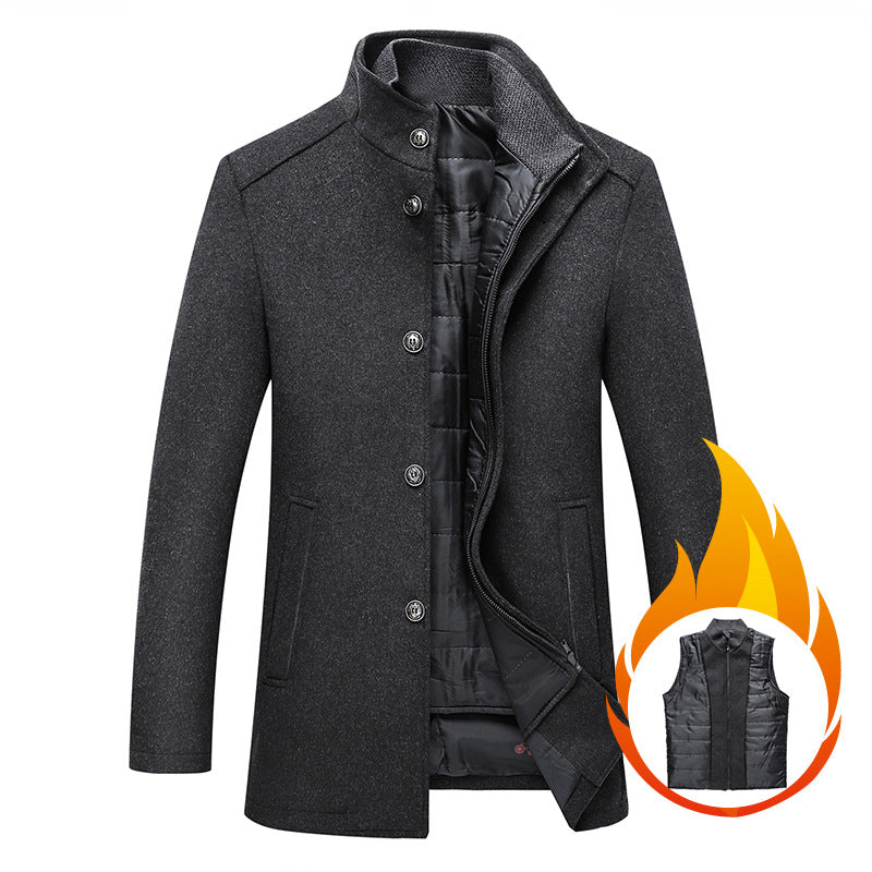 Herren Wollmantel Elegantes Design