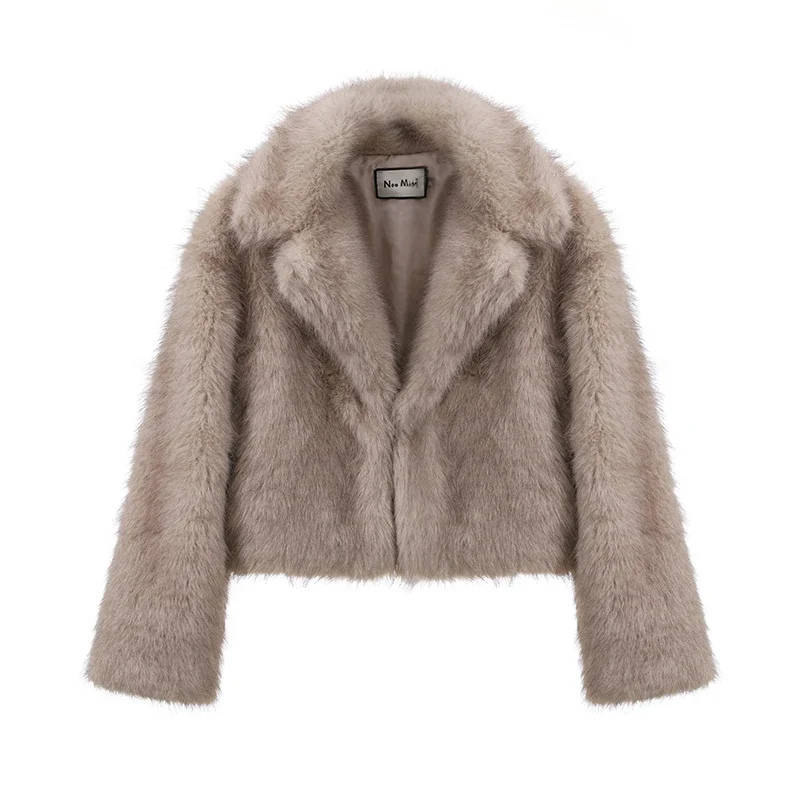 Norvielle Damen Fellkurzjacke Warm Winter