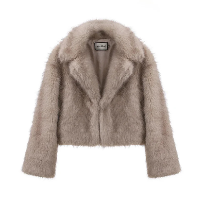 Norvielle Damen Fellkurzjacke Warm Winter