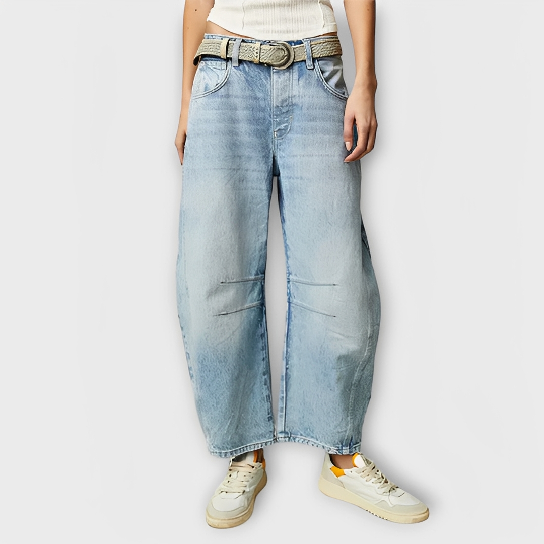 Vernadette Damen Jeans Bequem Breit - Norvielle
