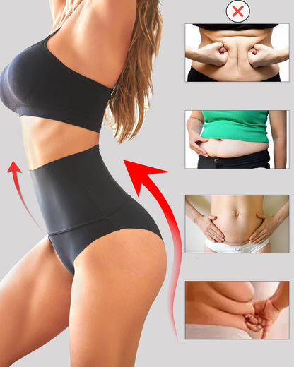 Hohe Taille Damen Slips 5er Pack Bauch-Kontrolle Shapewear