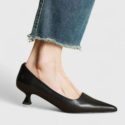 Damen Pumps Spitze Niedriger Absatz