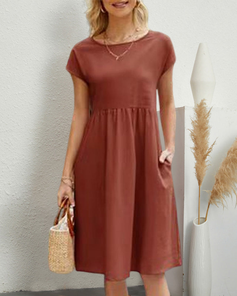 Damenkleid Rundhalsausschnitt