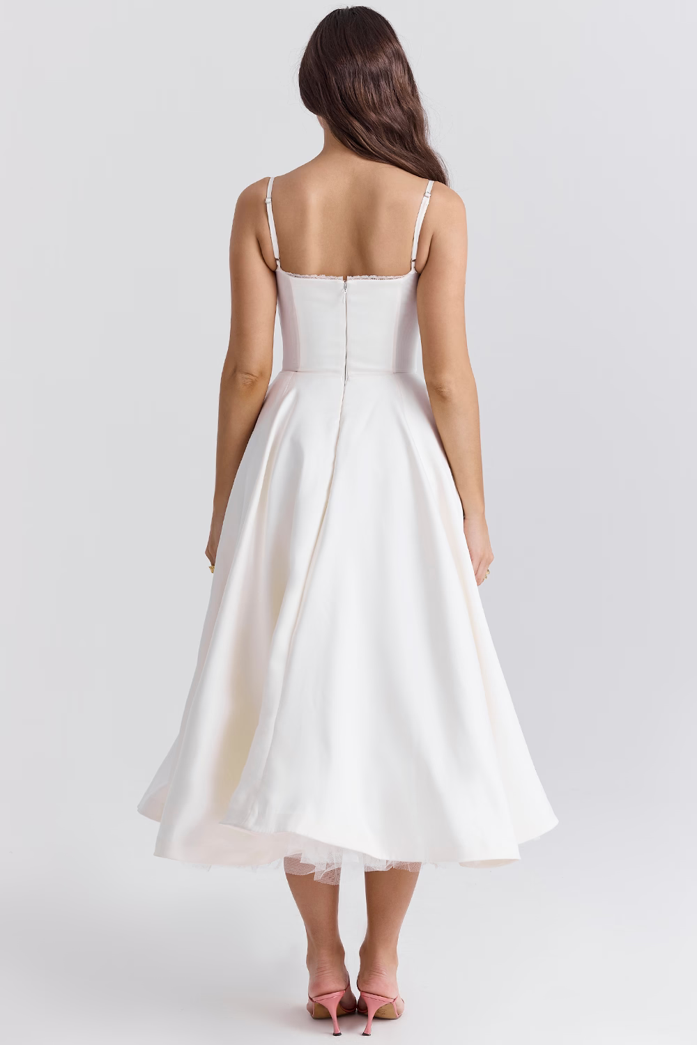 Damen A-Linie Kleid mit Korsettoberteil