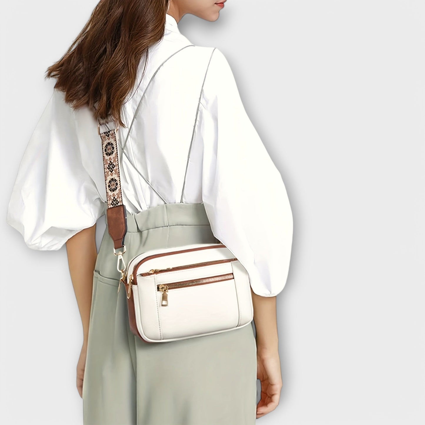 Retro Boho Chic Schultertasche Leder