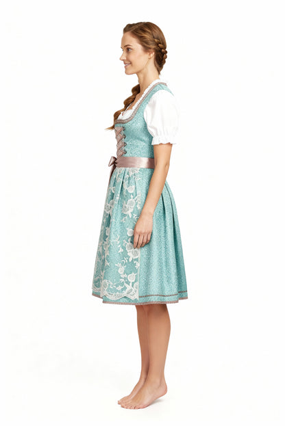 Damen Dirndl Traditionell mit Schürze für Oktoberfest