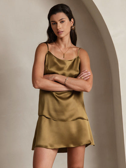 Norvielle Damen Seiden-Camisole Spaghettiträger