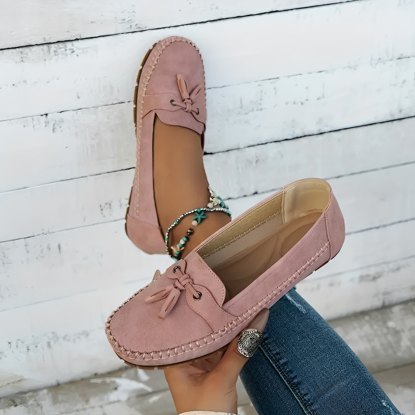 Annikae Damen Orthopädische Mokassins Elegantes Design