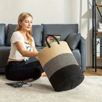 Robuste Wäschekorb Geflochtenes Seil
