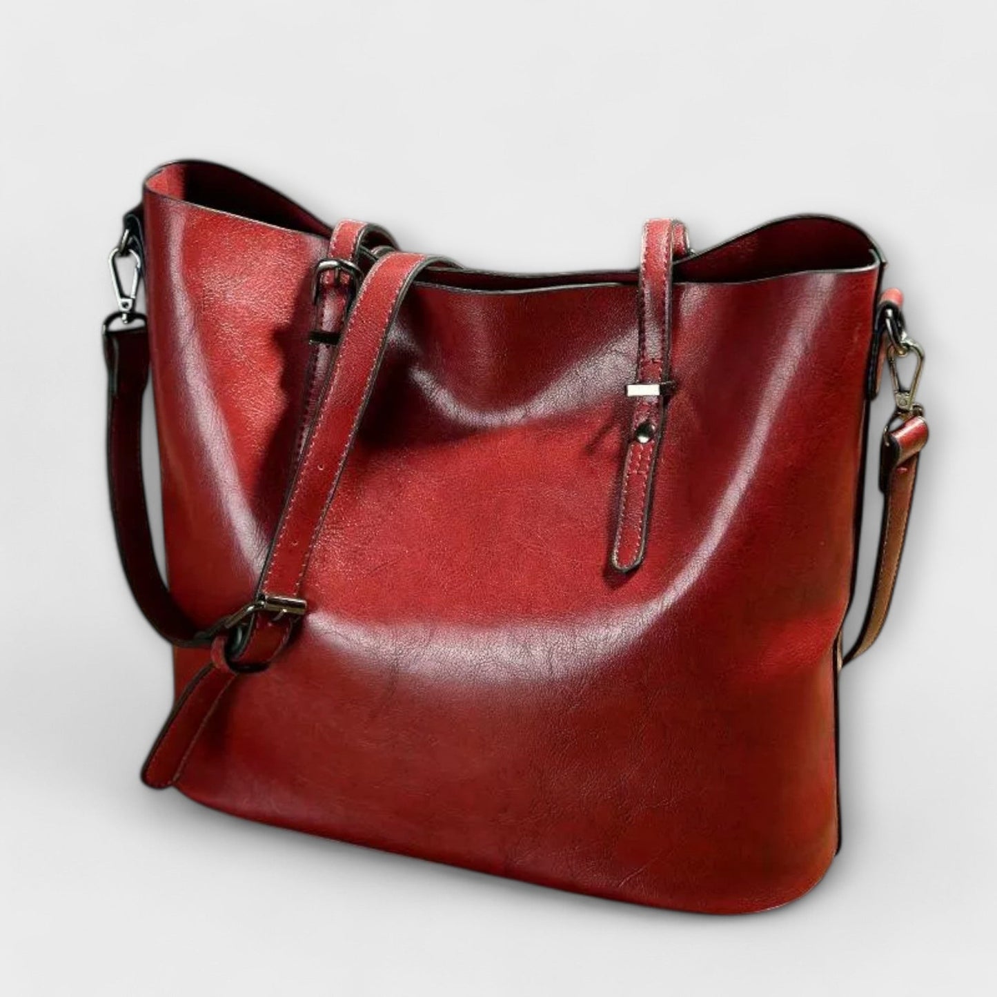 Damen Schultertasche Klassischer Stil Leder