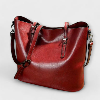 Damen Schultertasche Klassischer Stil Leder