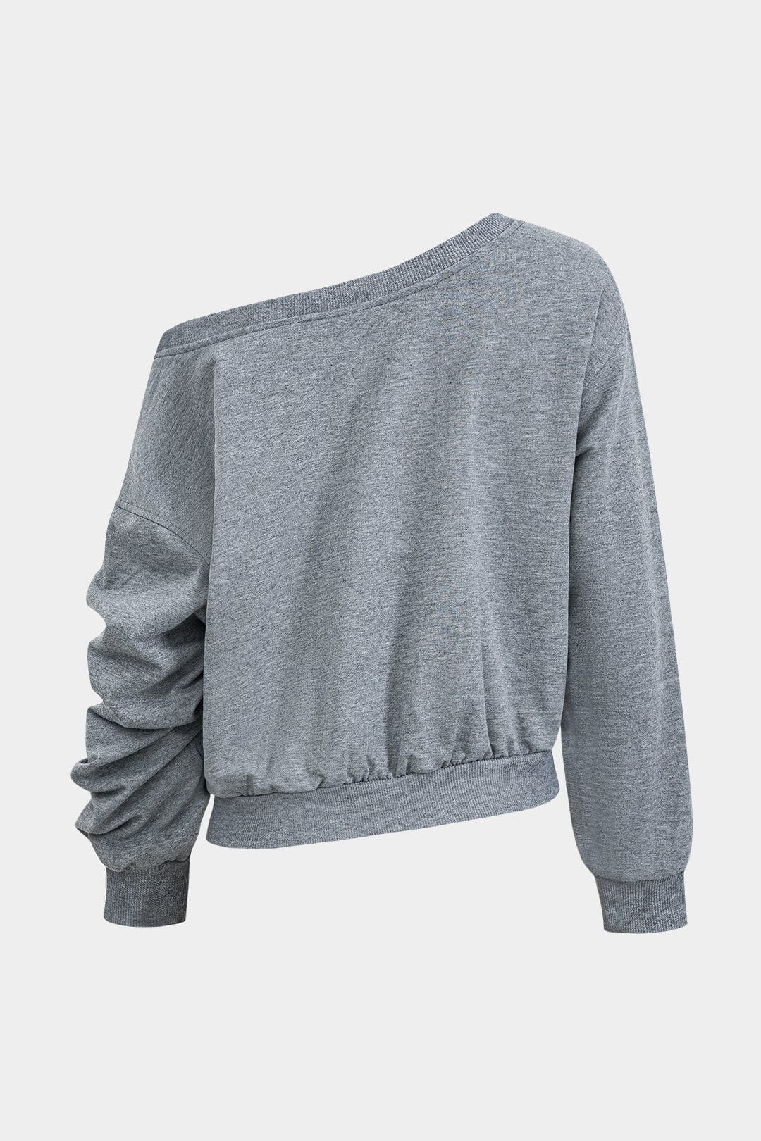 Damen Zweiteiler-Set One-Shoulder-Sweatshirt Minirock