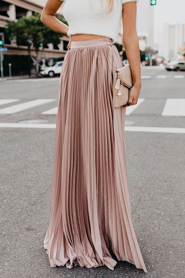 Norvielle Damen Maxi Rock Plissiert für Eternity