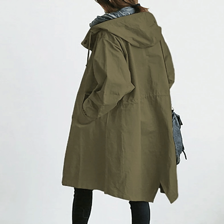 Norvielle Damen Regenjacke Wasserdicht Oversized