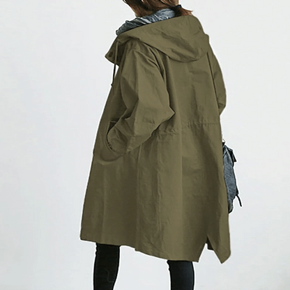 Norvielle Damen Regenjacke Wasserdicht Oversized