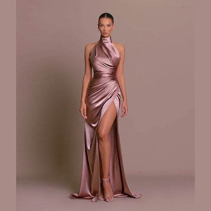 Norvielle Damen Ärmelloses Langkleid Herbstkragen - Norvielle