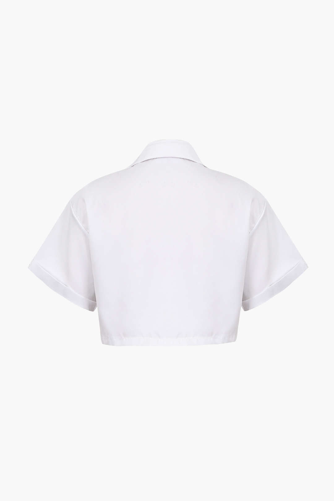 Damen Kurzarm Crop mit Kragen