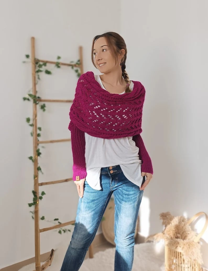 Norvielle Damen Strickschal Bequem