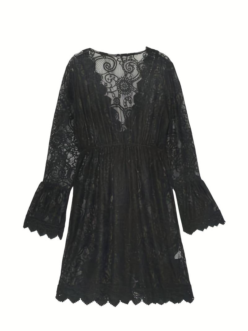 Damen Mini-Kleid Spitze