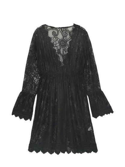 Damen Mini-Kleid Spitze