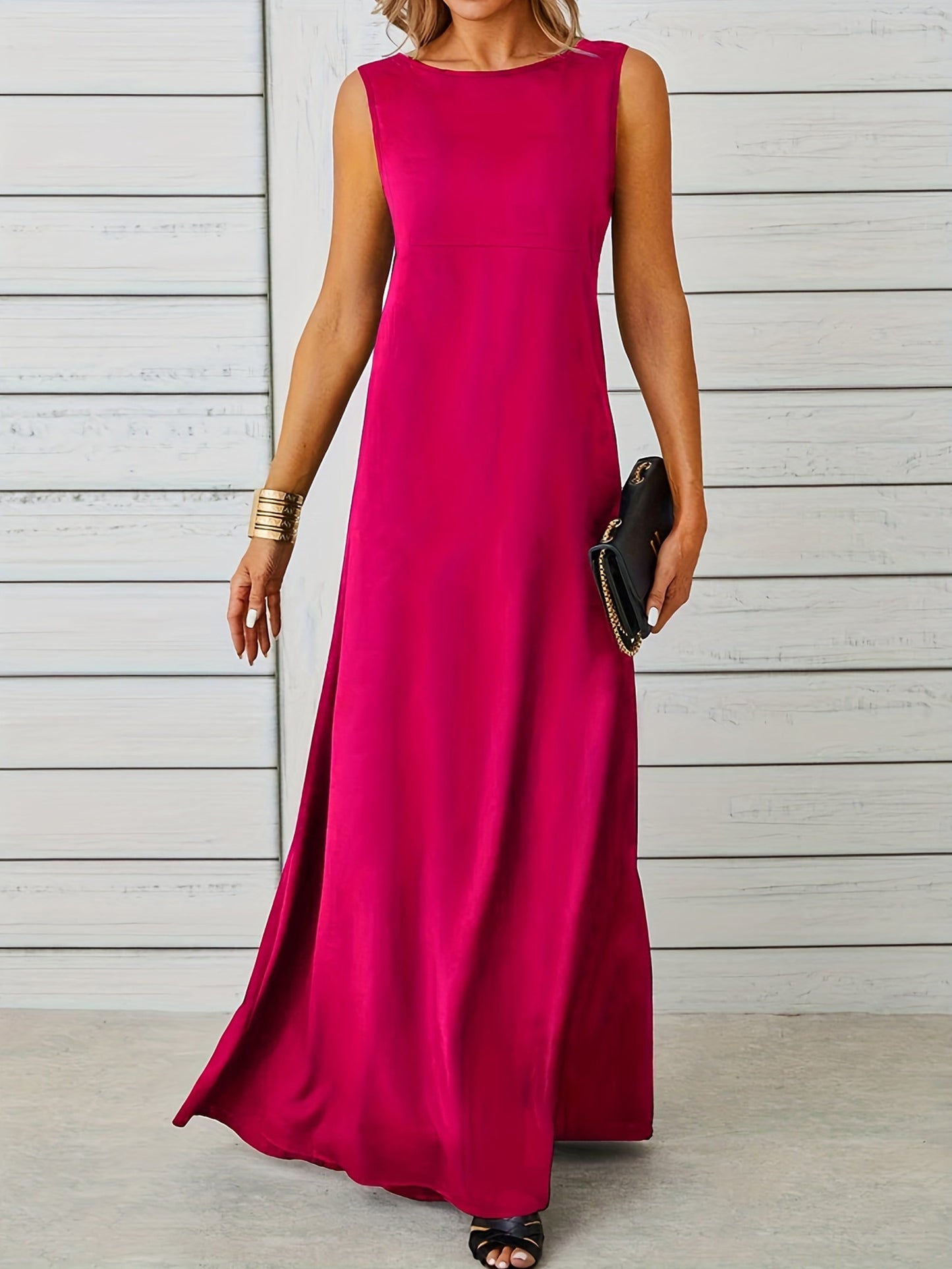 Lässiges Damenkleid aus Leinen für Frühling Sommer