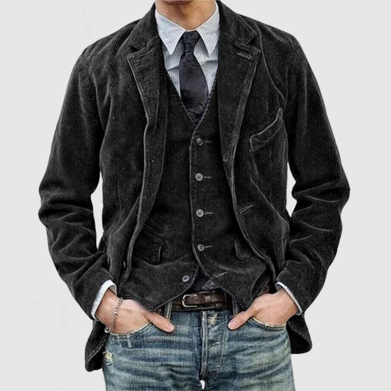Herren Cordjacke Cape Weinlese Look - Norvielle