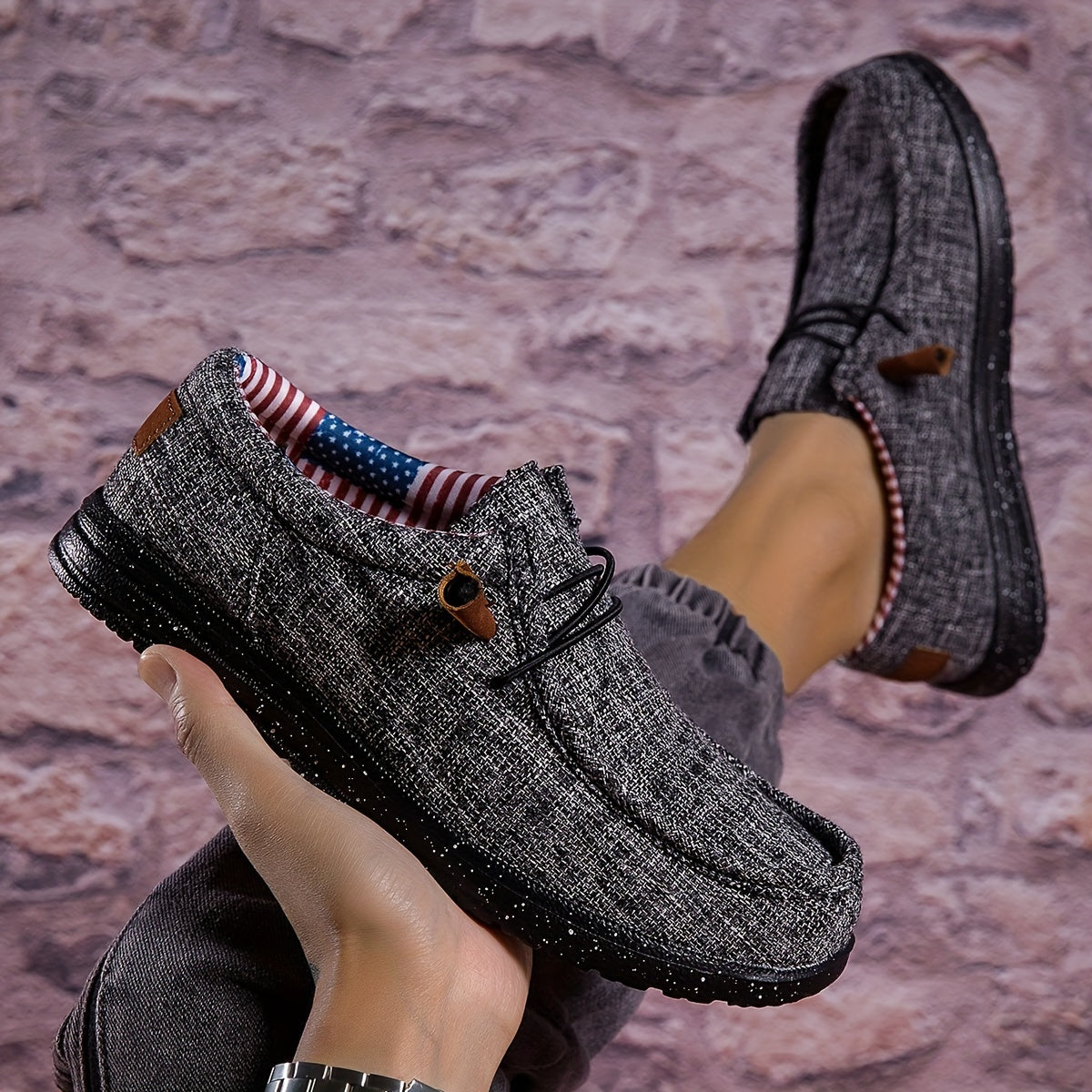 Herren Mokassin Slipper Leicht Bequem