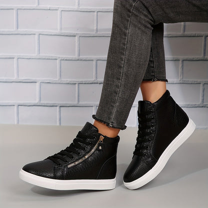 Norvielle Damen Sneakers Lässig Reißverschluss