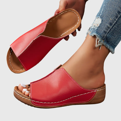 Damen Keilabsatz-Sandalen Offen