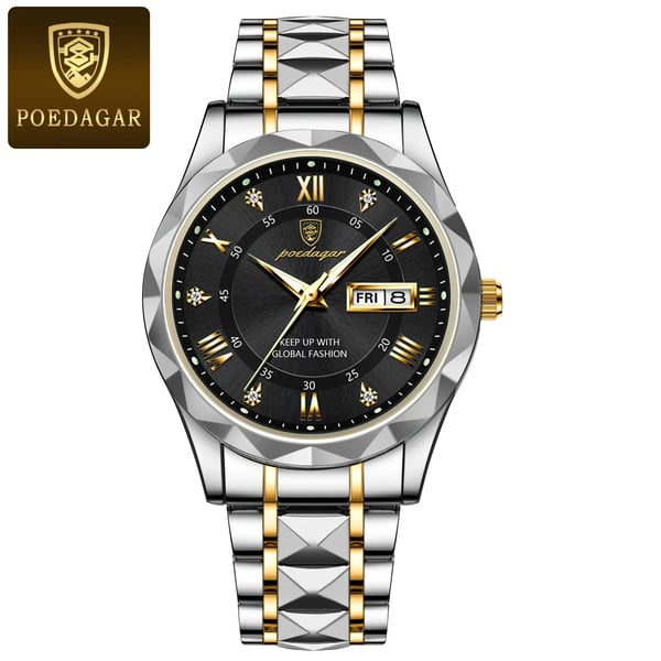 Herrenuhr 316L Edelstahl Miyota-Quarzwerk Hardlex-Glas 3ATM