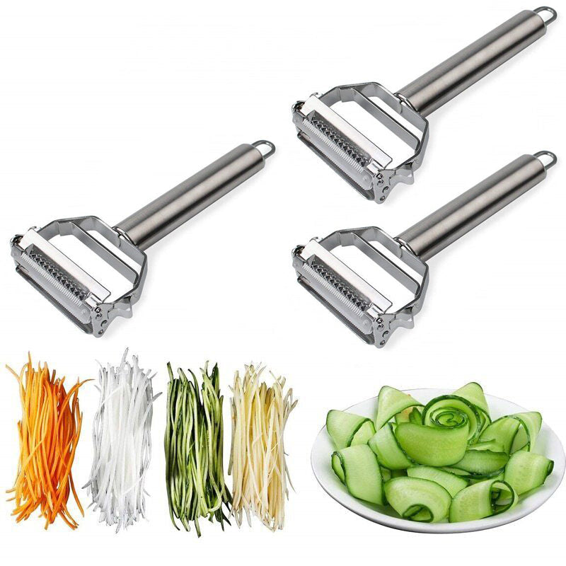 Edelstahl Gemüseschäler Julienne-Schneider Scharf