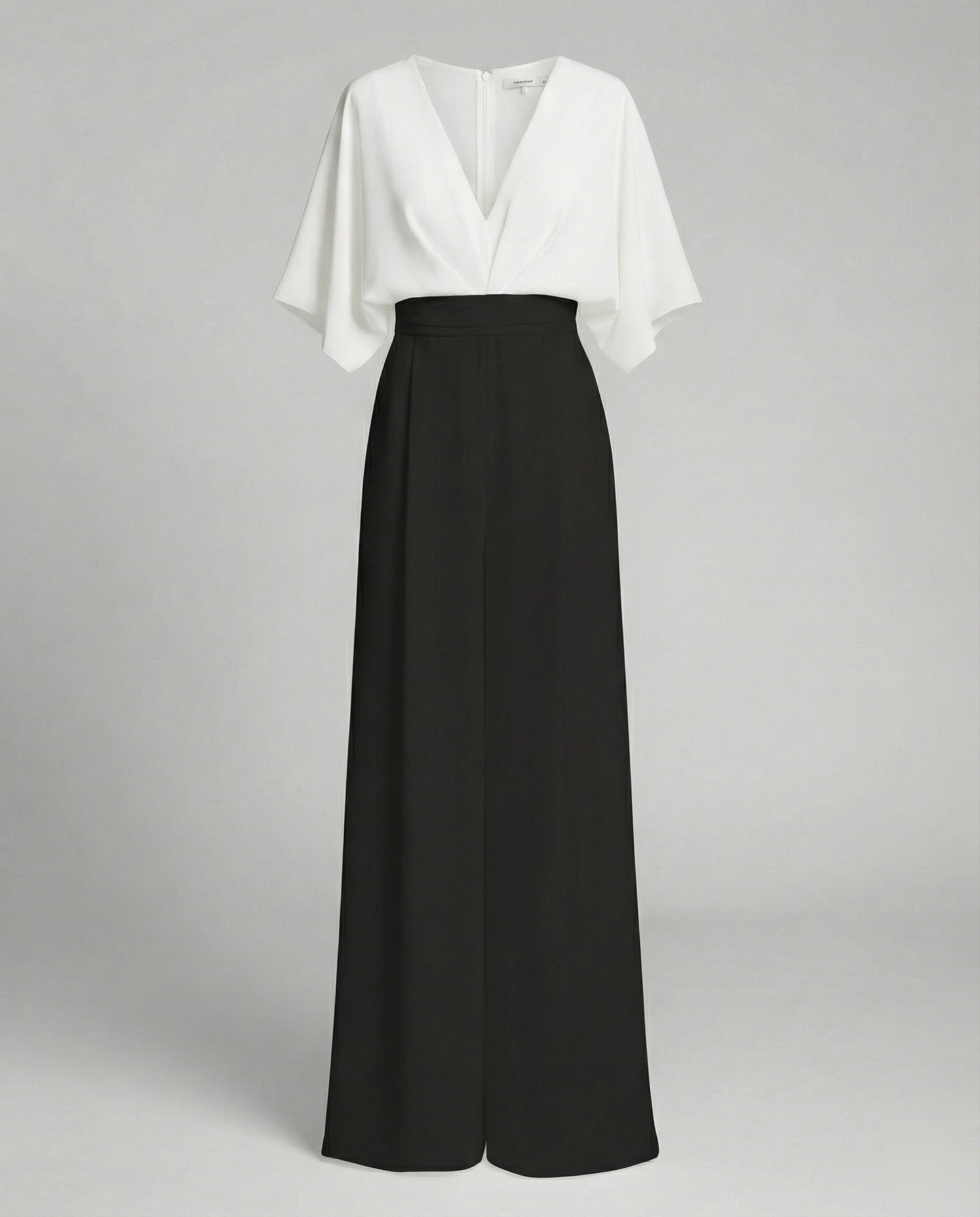 Damen Jumpsuit Elegantes Farbblock-Design V-Ausschnitt Lockere