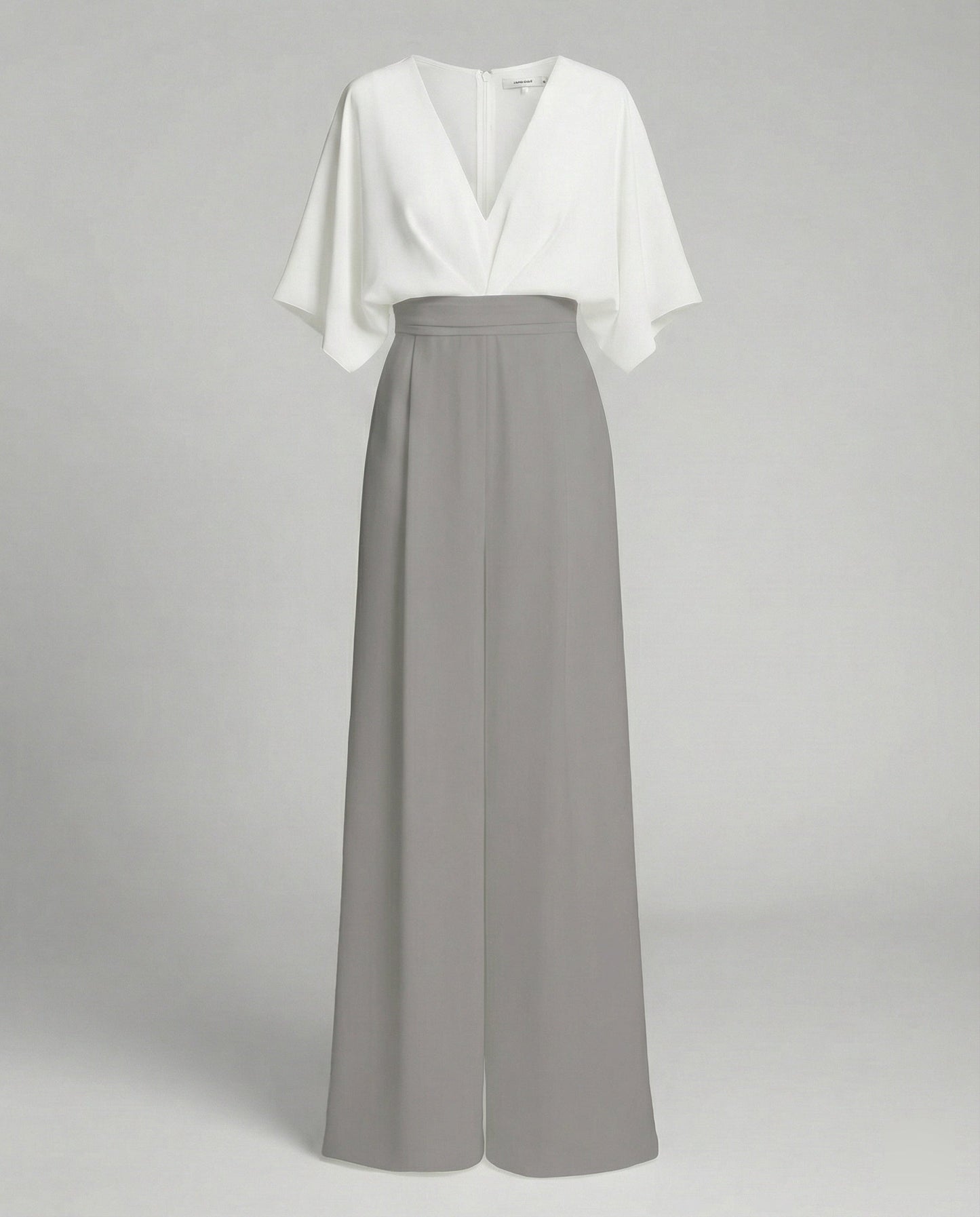 Damen Jumpsuit Elegantes Farbblock-Design V-Ausschnitt Lockere