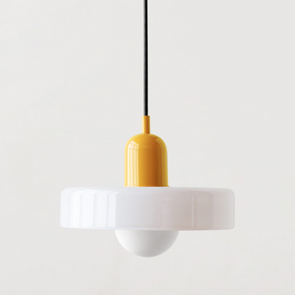 Bauhaus Pendelleuchte Farbiges Glas