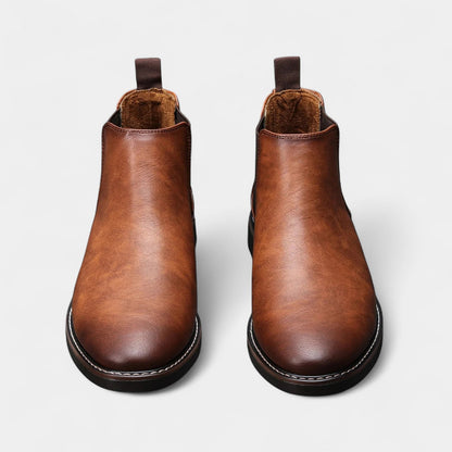 Herren Chelsea Boots Lederimitat Elastisch