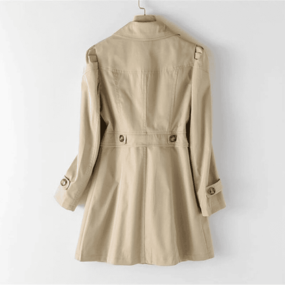 Damen Trenchcoat Ein-Knopf-Modell Gesteppte Schultern - Norvielle