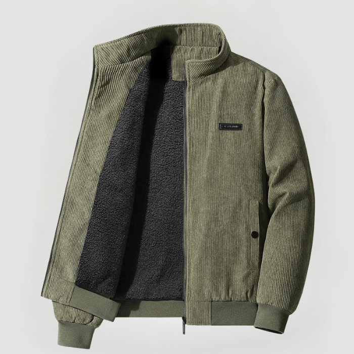 Finley Herren Cordjacke Fleecefutter Braun - Norvielle