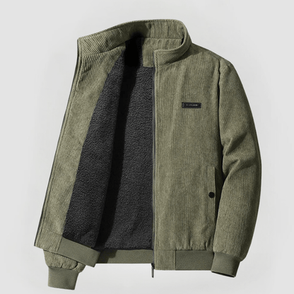 Finley Herren Cordjacke Fleecefutter Braun - Norvielle