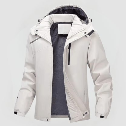 Herren Winterjacke mit Kapuze und Reißverschluss