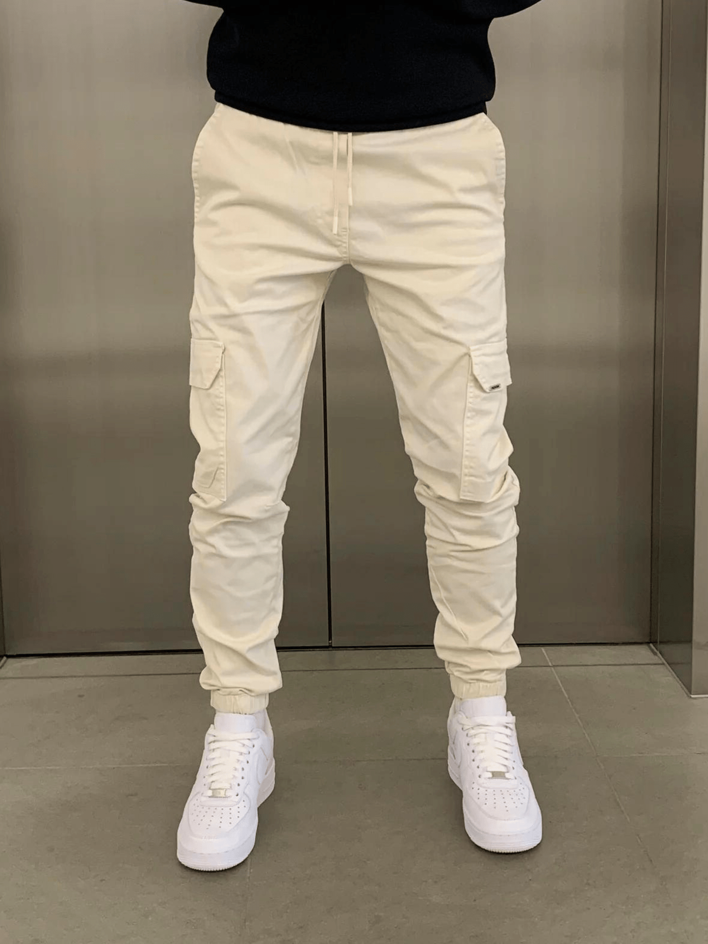 Herren Cargohose Jogger Stil Mit Bündchen