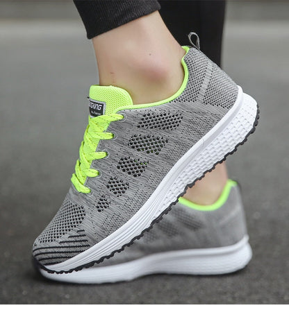 Damen Laufschuhe Schnürverschluss Sportlich