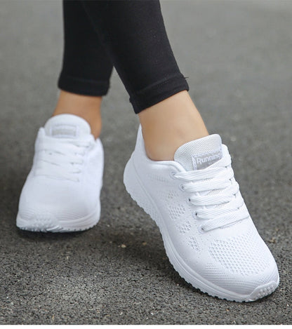 Damen Laufschuhe Schnürverschluss Sportlich